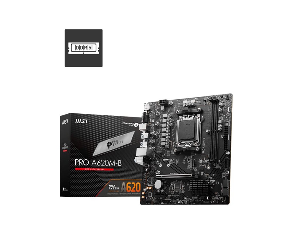 MSI PRO A620M-B AMD A620 AM5 mATX alaplap