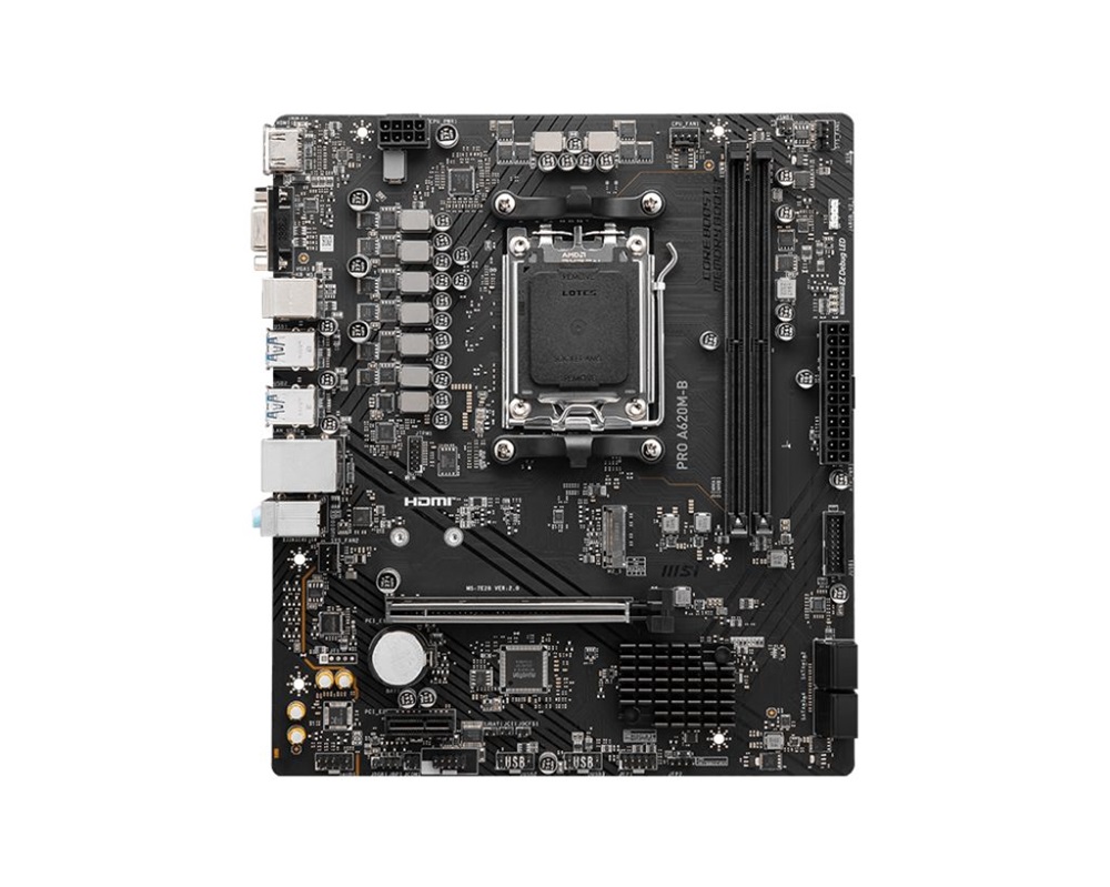 MSI PRO A620M-B AMD A620 AM5 mATX alaplap