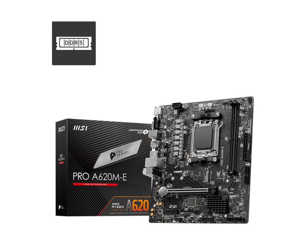 MSI PRO A620M-E AMD A620 AM5 mATX alaplap
