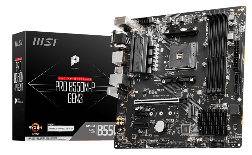 MSI PRO B550M-P GEN3 AMD B550 AM4 mATX alaplap