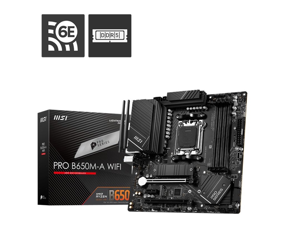 MSI PRO B650M-A WIFI AMD B650 AM5 mATX alaplap