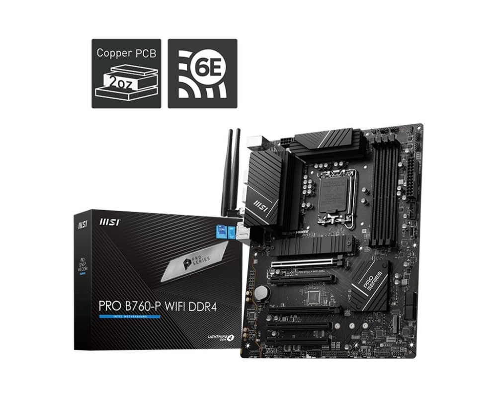 MSI PRO B760-P WIFI DDR4 Intel B760 LGA1700 ATX alaplap