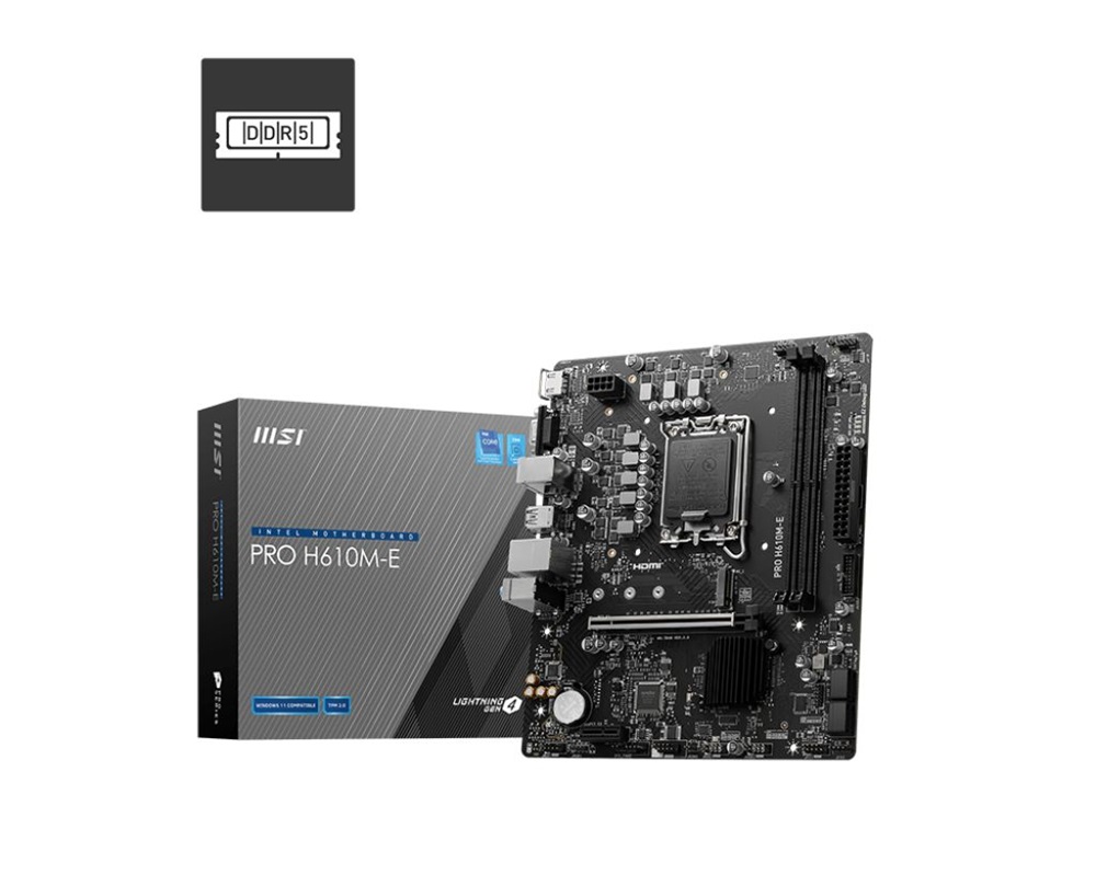 MSI PRO H610M-E Intel H610 LGA1700 mATX alaplap