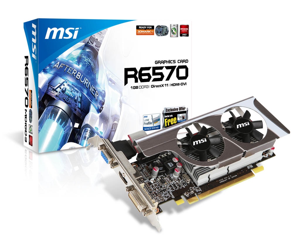 MSI R6570-MD1GD3/LP AMD 1GB GGDR3 128bit PCIe videokártya