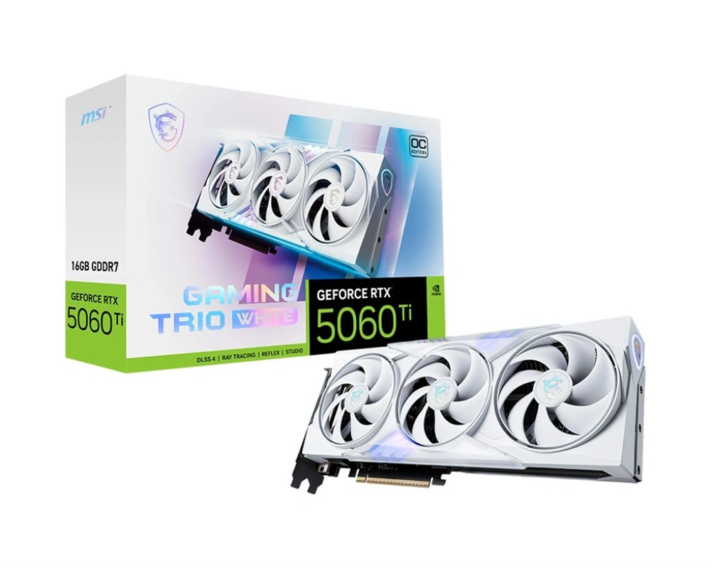 MSI RTX 5060 TI 16G GAMING TRIO OC WHITE 16GB DDR7 128bit PCIe videókártya