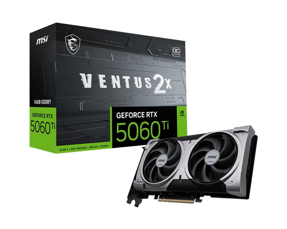 MSI RTX 5060 Ti VENTUS 2X OC PLUS nVidia 16GB DDR7 PCIe videókártya