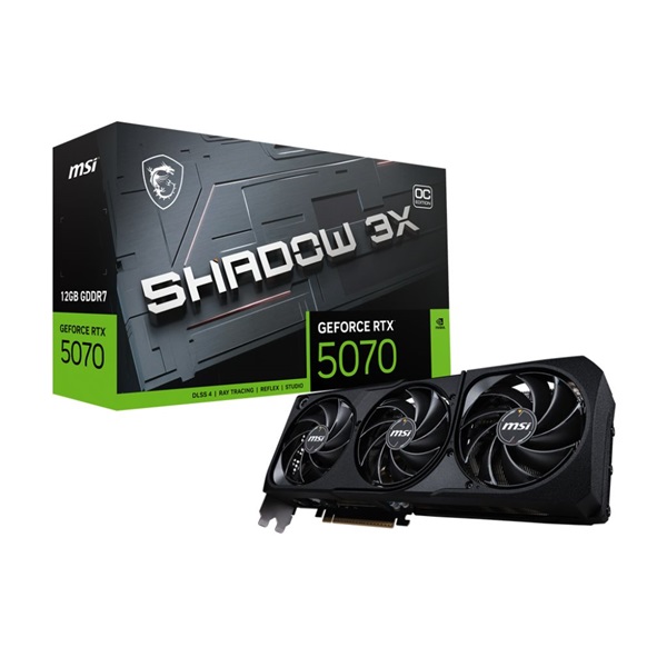 MSI RTX 5070 12G SHADOW 3X OC (Bulk) nVidia 12GB GDDR7 192bit PCIe videókártya