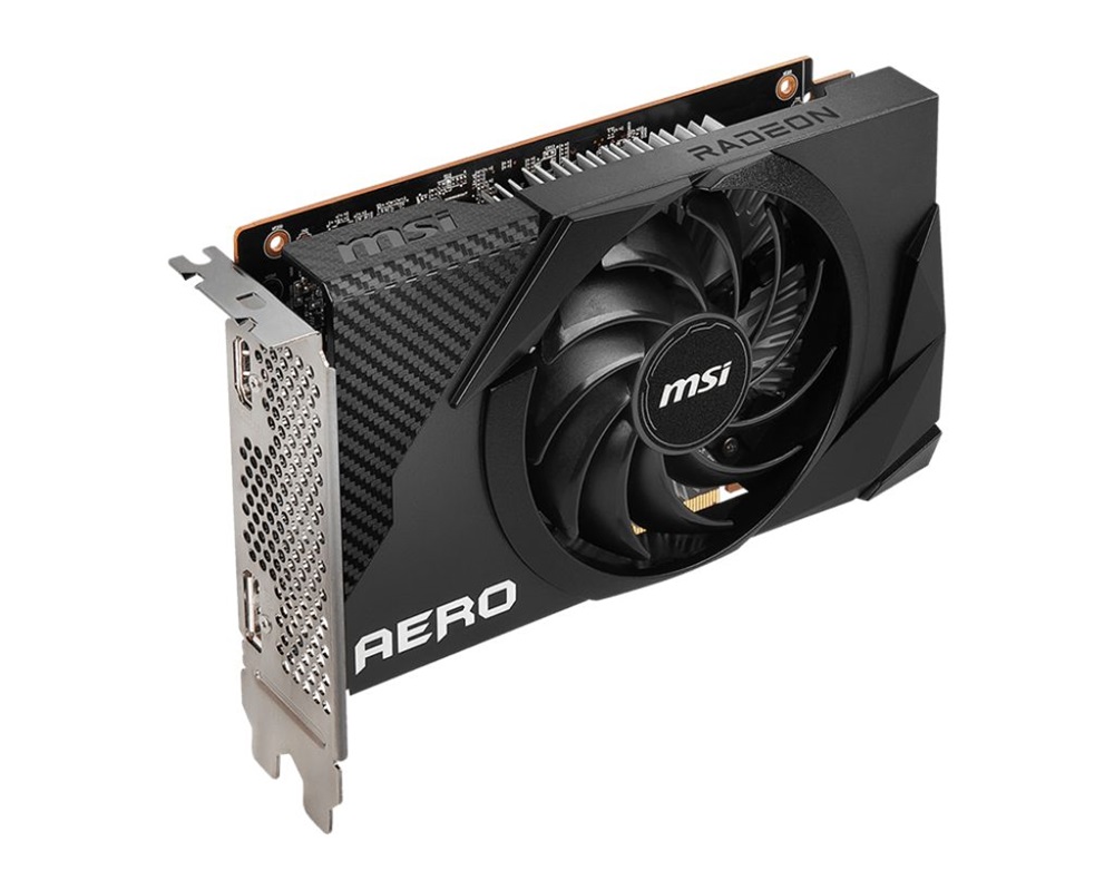 MSI Radeon RX 6400 AERO ITX 4G AMD 4GB GDDR6 64bit PCIe videókártya