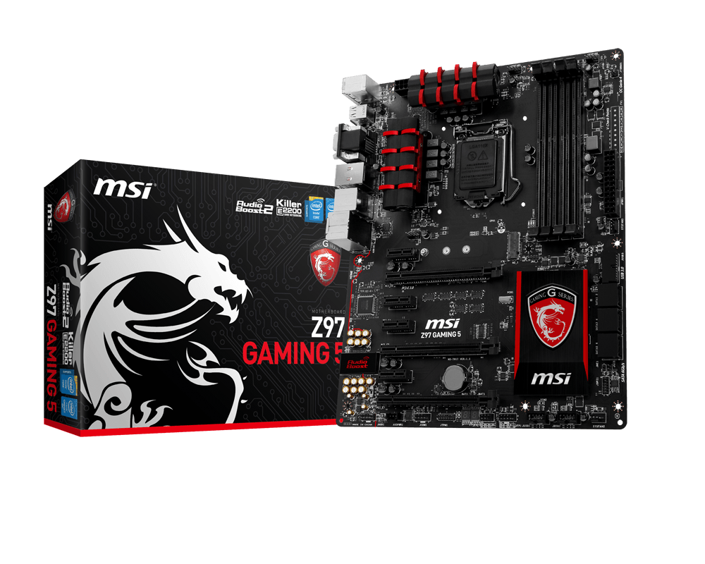 MSI Z97 Gaming 5 Intel Z97 LGA1150 ATX alaplap