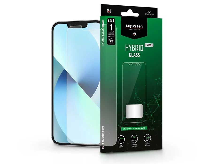 MSP LA-2198 iPhone 13/13 Pro/14/14 Pro/16e Hybrid Glass Lite rugalmas üveg kijelzővédő fólia
