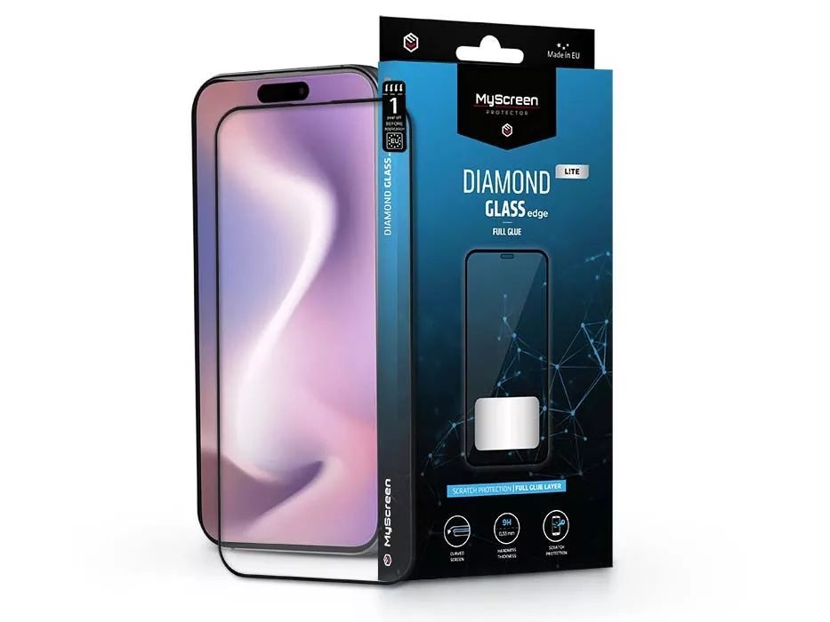 MSP MD9227 DGLFG iPhone 16 Pro/17/17 Pro 2.5D 9H fekete üveg kijelzővédő