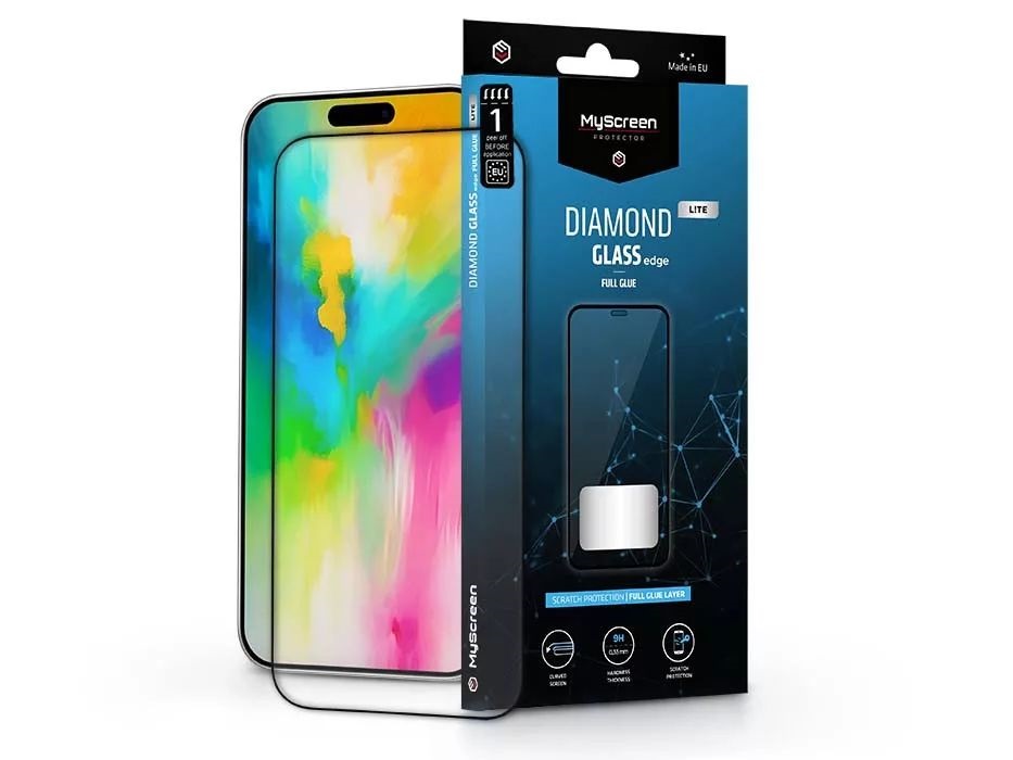 MSP MD9228 DGLFG iPhone 16 Pro Max 2.5D 9H fekete üveg kijelzővédő