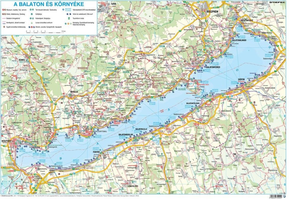 Magyarország/Balaton és környéke A3 íróasztali látványtérkép könyöklő