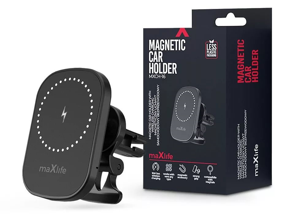 Maxlife ML744059 MXCH-16 szellőzőrácsra szerelhető autós tartó