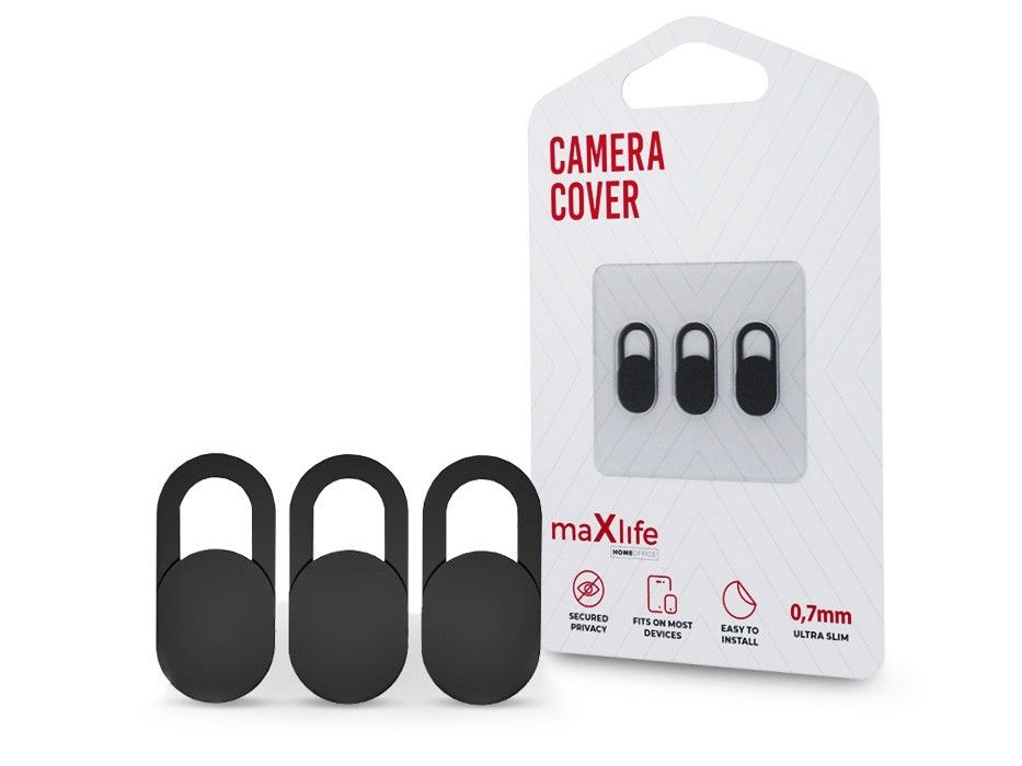 Maxlife TF-0164 3db/csomag fekete webkamera borító