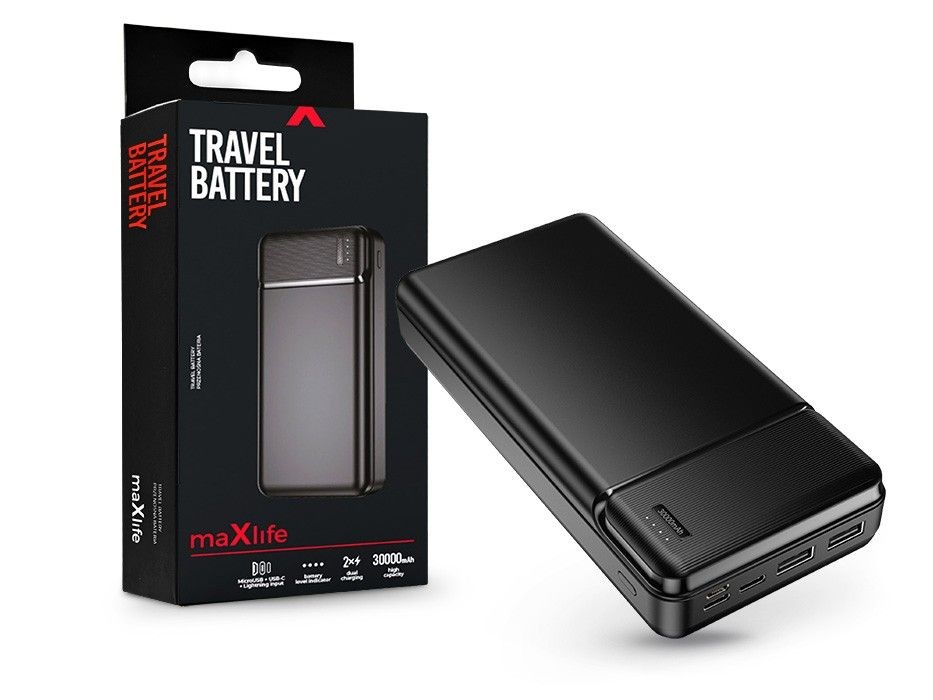 Maxlife TF-0167 30000mAh fekete power bank