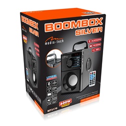 Media-Tech Boombox Silver Bluetooth hangszóró