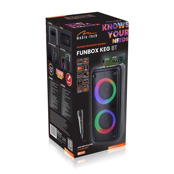 Media-Tech FUNBOX hordozható Bluetooth hangszóró