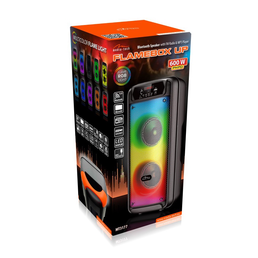 Media-Tech Flamebox Up RGB Bluetooth hangszóró