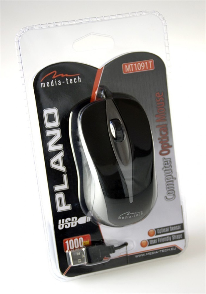 Media-Tech MT1091T Plano usb egér, szürke