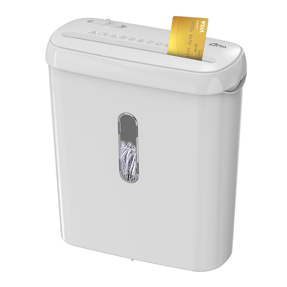 Media-Tech MT223 WHITE SHREDDER irat- és hitelkártya megsemmisítő