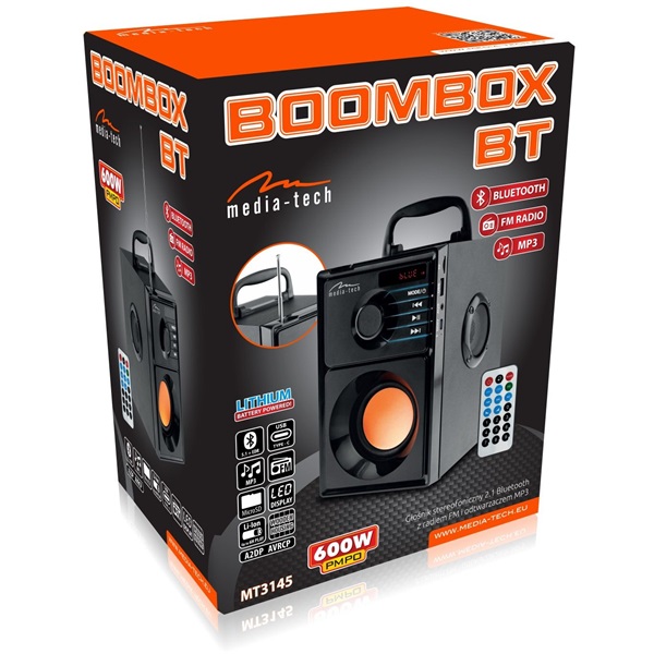 Media-Tech MT3145 BOOMBOX fekete Bluetooth hangszóró