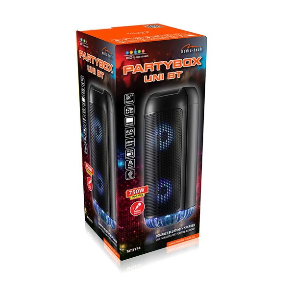 Media-Tech MT3174 Partybox Uni Bluetooth Hangszóró
