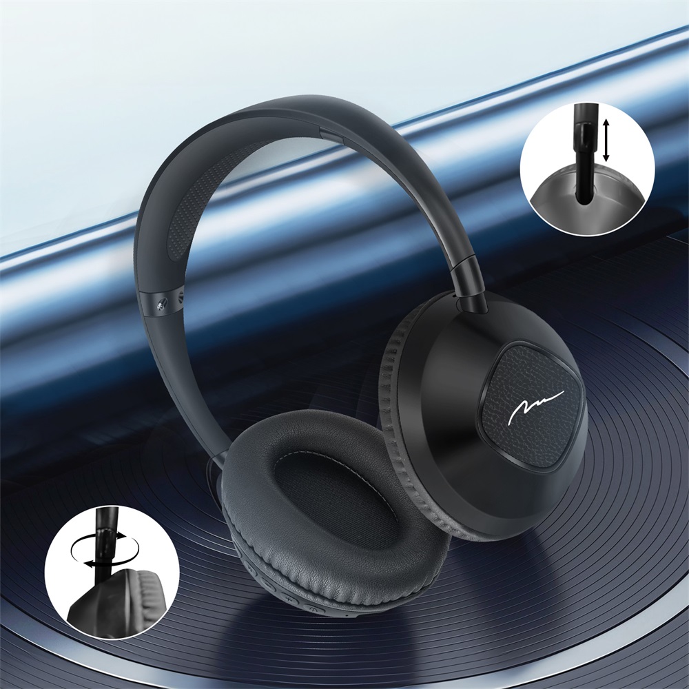 Media-Tech MT3610 SONIQUE BT Bluetooth fekete fejhallgató