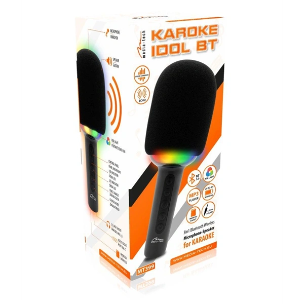 Media-Tech MT399 KARAOKE IDOL BT vezeték nélküli karaoke mikrofon bluetooth hangszóróval