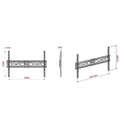Meliconi EXTRA 900F DW 65"-120" fix erősített fali TV konzol