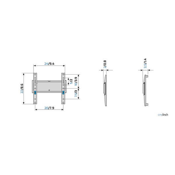 Meliconi FlatStyle FS200 DW 26"-45" fix fali TV konzol