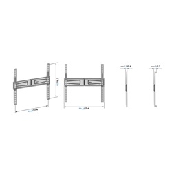 Meliconi Flatstyle FS400 DW 40"-75" fix fali TV konzol