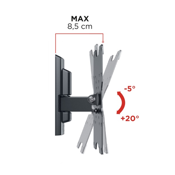 Meliconi Flatstyle FTR200 DW 26"-45" dönthető fali TV konzol