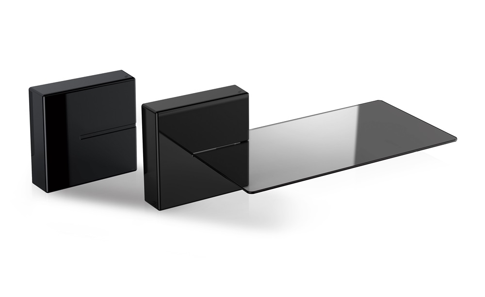 Meliconi Ghost Cubes Shelf fekete AV polc