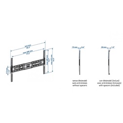 Meliconi Slimstyle Plus 600S DW 50"-86" fix fali TV konzol