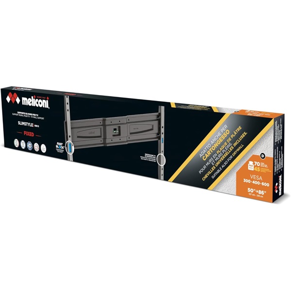 Meliconi Slimstyle Plus 600S DW 50"-86" fix fali TV konzol