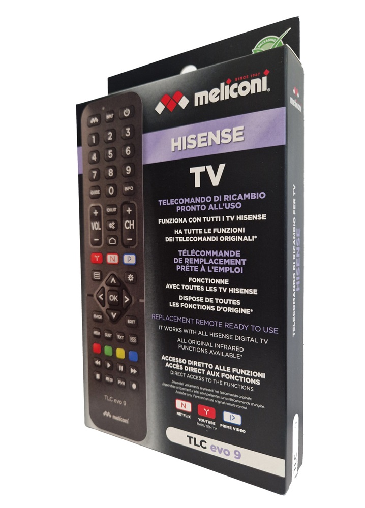 Meliconi TLC Evo 9 HISENSE TV távirányító