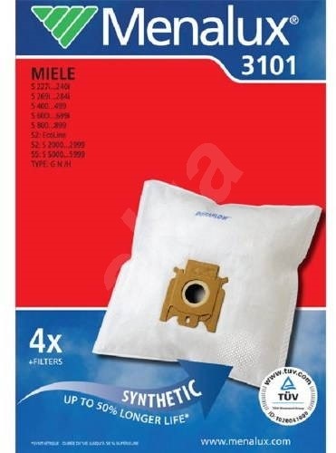 Menalux 3101 4 db szintetikus porzsák+1 mikroszűrő és motorszűrő