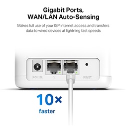 Mercusys Halo H30G(2-pack) AC1300 fehér otthoni Mesh Wi-Fi rendszer (2db) - R
