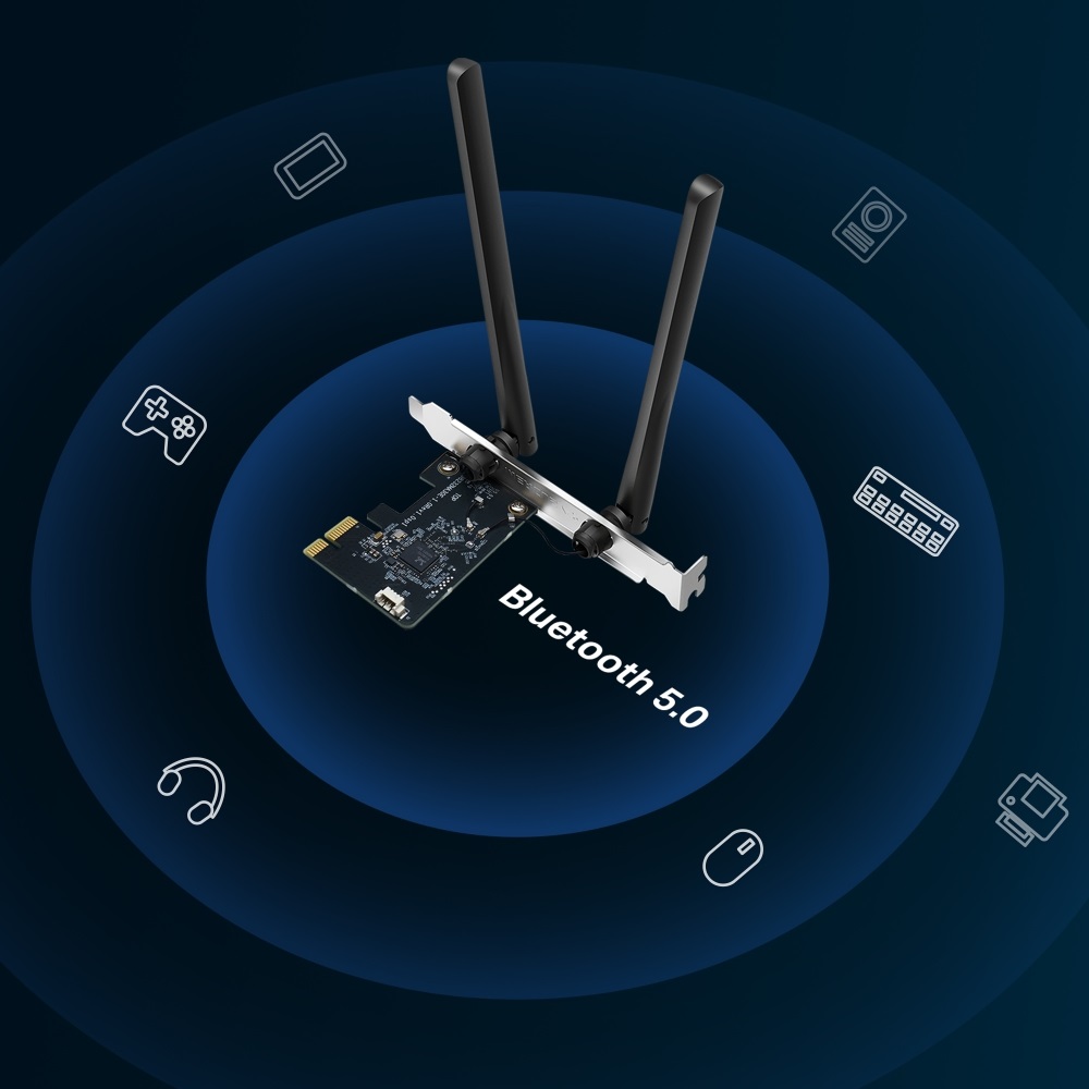 Mercusys MA30E AC1200 Wi-Fi Bluetooth PCIe fekete adapter - R