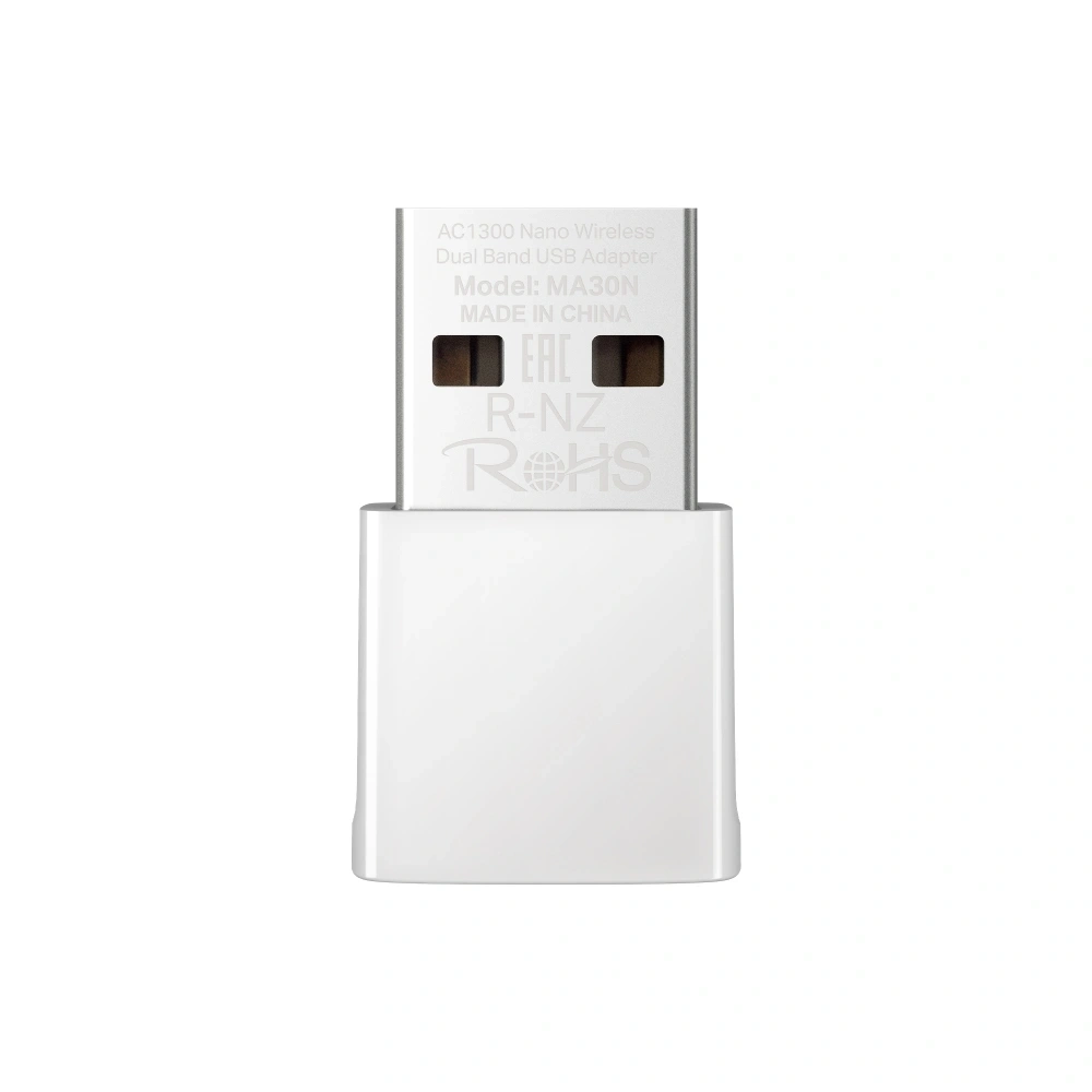 Mercusys MA30N AC1300 fehér nano vezeték nélküli két sávos USB adapter