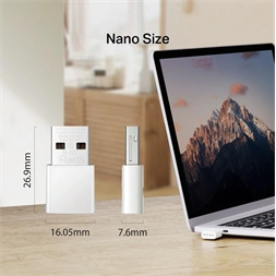 Mercusys MA30N AC1300 fehér nano vezeték nélküli két sávos USB adapter