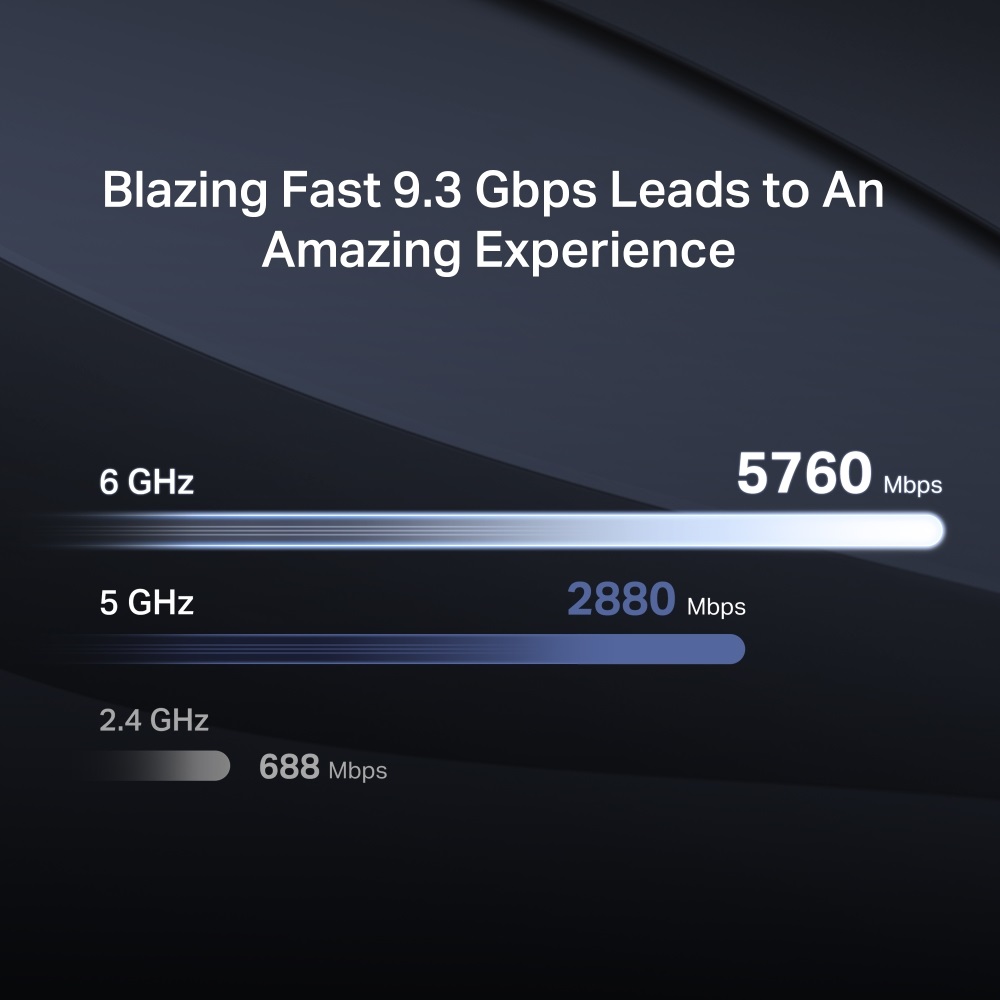Mercusys MR47BE BE9300 háromsávos Wi-Fi 7 fekete router - R
