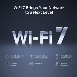 Mercusys MR47BE BE9300 háromsávos Wi-Fi 7 fekete router - R