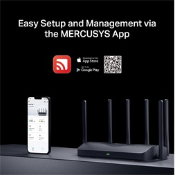 Mercusys MR47BE BE9300 háromsávos Wi-Fi 7 fekete router - R