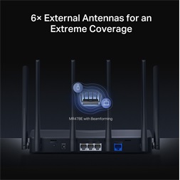 Mercusys MR47BE BE9300 háromsávos Wi-Fi 7 fekete router - R