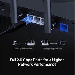 Mercusys MR47BE BE9300 háromsávos Wi-Fi 7 fekete router - R