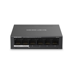 Mercusys MS106LP 6port 10/100Mbps 4 Port PoE+ nem menedzselhető asztali PoE+ Switch