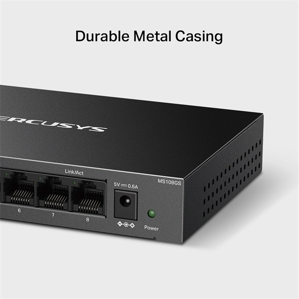 Mercusys MS108GS 8 portos Gigabit asztali switch - R