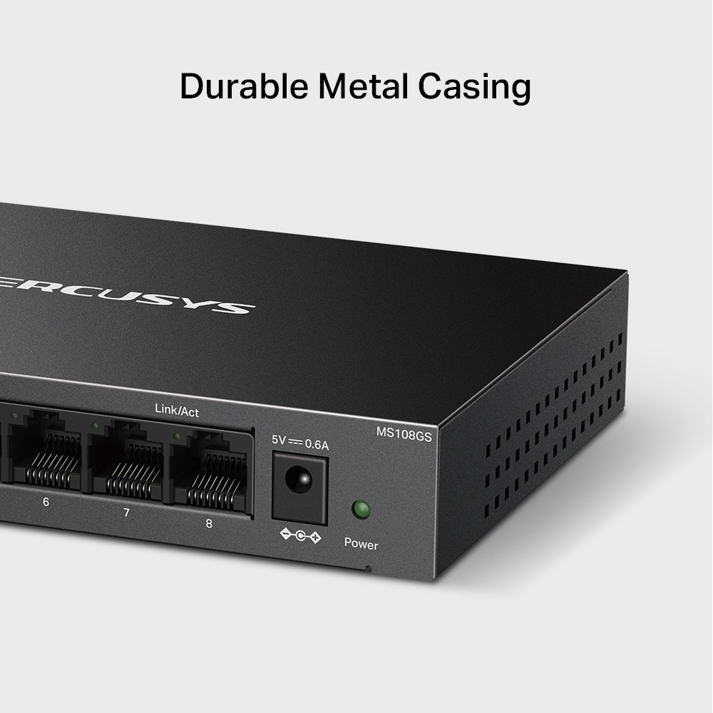 Mercusys MS108GS 8 portos Gigabit asztali switch - R
